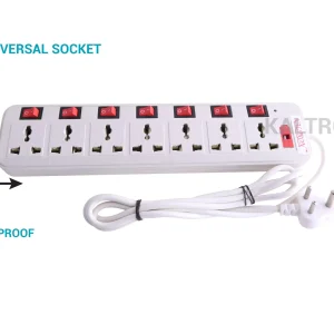 Karlton 7+7 Powerstrip Extension Board with 2 Mtr Cord (White)