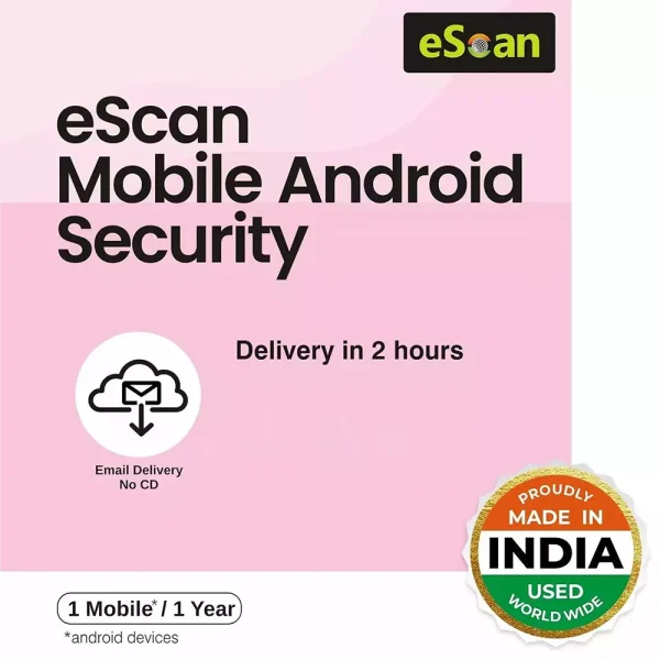eScan 1 User 1 Year Mobile Security (Email Delivery - No CD)