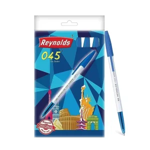 Reynolds 0.7 mm Tip 045 Blue Ball Pen (Pack of 10)