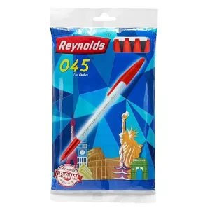 Reynolds 045 Fine Carbure Red Ball Pen, Pack of 10