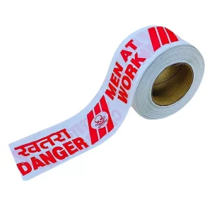 SINGHAL 200m Polyethylene Caution Tape Roll (Red and White), SIN-38