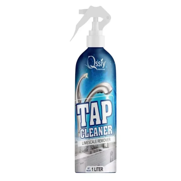 Qssiy Bathroom Tap Cleaner Liquid Spray 1 L Lemon Scent Stainless Steel For Bathroom Taps, Washbasins, Floor Tiles