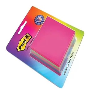 3M 3×3 inch Assorted Sticky Notes Cube Pack of 2 (200 Sheets Per Pack), 400 Sheets