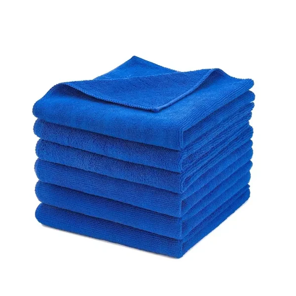 Winberg 40x40 cm 350 GSM Washable & Reusable Microfiber Towel Blue, MG06 (Pack of 6)
