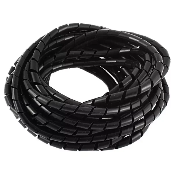 Rpi Ind Black Polyethylene Spiral Cable Sleeve 6 mm