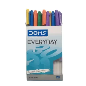 Doms 0.6 mm Tip Use & Throw Ball Pen Blue (Pack of 40)