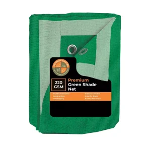 DDRS Heavy Duty Shade Net Tarp (Tripal) ?Green 75% UV Protection 220 GSM & Size 1.83 x 1.83 m (?6×6 ft), DDRSGT6X6_75