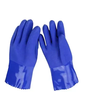 GENERIC Free Size Blue Color Nitrile Rubber Hand Gloves for Industrial Usage; Pack of 2 pairs