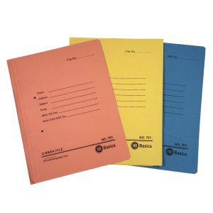 IB BASICS 310 GSM Cobra File (Spring Clip) Assorted Color A4 Size (Pack of 10)