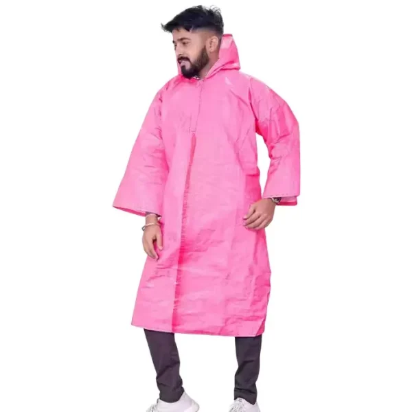GENERIC PPE Raincoat Velcro Closure Type Pink Free Size