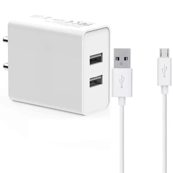 Ionix 2 USB Ports 220V Dual USB Fast Charger-White