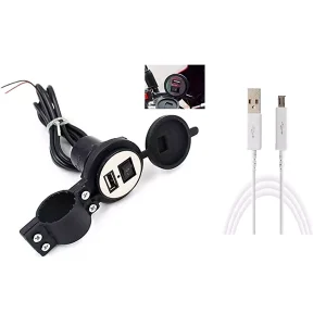 Ionix 12V USB Fast Mobile Charger For Bike-Black