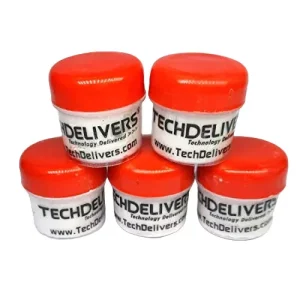 TECHDELIVERS 10 g White Thermal Paste Heat Sink Compound/Grease for CPU Fan Peltier Processor led bulb ic laptop (Pack of 5), 0215YHUVHJE