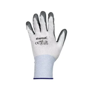 GENERIC White and Grey Standard Cut Resistant Gloves, (Pack of 12)