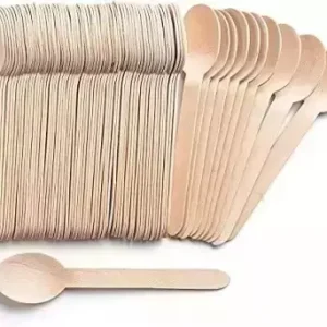 GENERIC Disposable Wooden Spoon Size 140 mm (Pack of 500 Pcs)