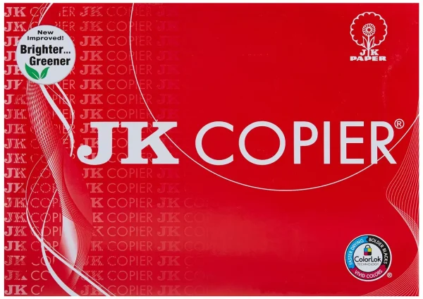 JK Copier 75 GSM A4 Size Multipurpose Paper 500 Sheets White (Pack of 1 Ream)