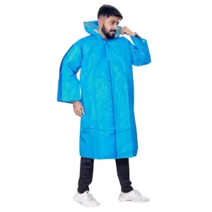 GENERIC PPE Raincoat Velcro Closure Type Blue Free Size