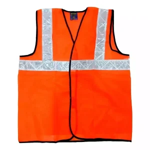 GENERIC 50.8mm(2 Inch) Tape Orange Net Type Reflective Safety Jacket (Pack of 2)